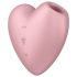 Satisfyer Cutie Heart - вибратор със засмукващи вълни (розов)