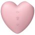 Satisfyer Cutie Heart - вибратор със засмукващи вълни (розов)