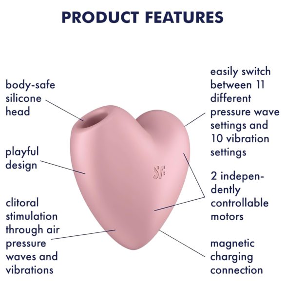 Satisfyer Cutie Heart - презаредим вибратор с вълни (розов)