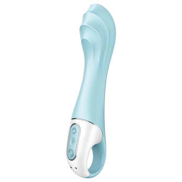 Сатисфаер Air Pump Vibrator 5 - умен вибратор с помпа (син)