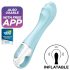 Сатисфаер Air Pump Vibrator 5 - умен вибратор с помпа (син)