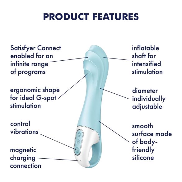Satisfyer - помпа вибратор - смарт, помпируем, син