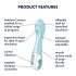 Сатисфаер Air Pump Vibrator 5 - умен вибратор с помпа (син)
