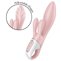   Satisfyer Air Pump Bunny 3 - вибриращ дилдо с помпа - розов