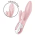 Satisfyer Air Pump Bunny 3 - вибриращ дилдо с помпа - розов