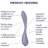 Satisfyer G-spot Flex 5 - вибратор за G-точка с управление чрез приложение (лилав)