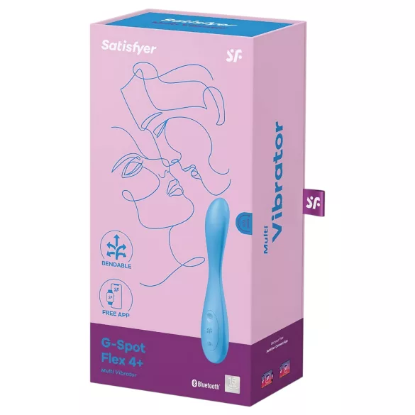 Satisfyer G-spot Flex 4 - вибратор за G-точка с управление чрез приложение (тюркоаз)