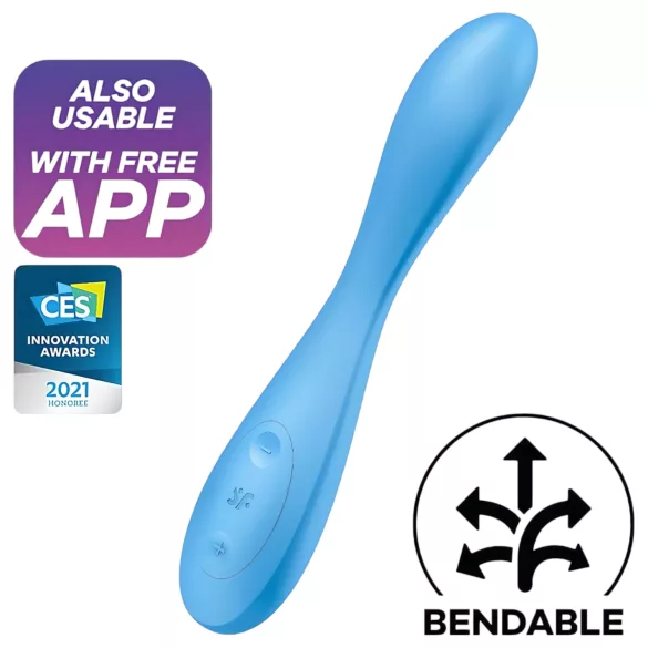 Satisfyer G-spot Flex 4 - вибратор за G-точка с управление чрез приложение (тюркоаз)