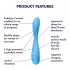 Satisfyer G-spot Flex 4 - вибратор за G-точка с управление чрез приложение (тюркоаз)