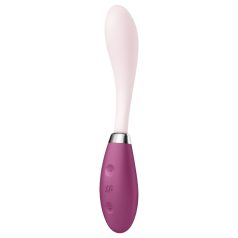   Satisfyer - вибратор за G-точка с акумулатор - розово-червен G-Spot Flex 3