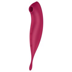   Satisfyer Twirling Pro - клиторен вибратор 2в1 - интелигентен - червен