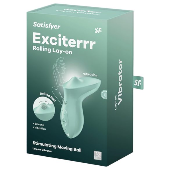 Satisfyer Exciterrr - вибратор за клитора с въртящи се перли - зелен