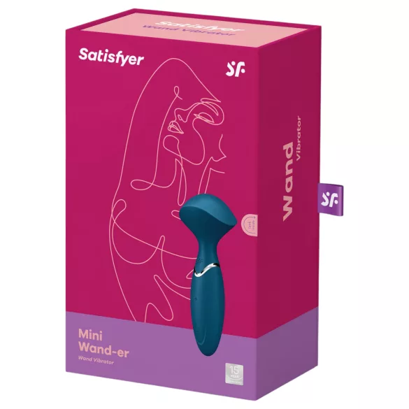 Satisfyer Mini Wand-er - вибратор масажор водоустойчив - син