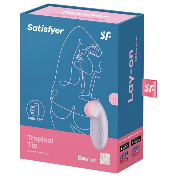 Satisfyer Tropical Tip - вибратор за клитора - смарт - лилав