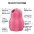 Satisfyer Pro To Go 1 - акумулаторен, въздушен клиторен стимулатор (червен)
