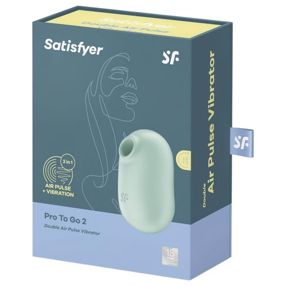 Satisfyer Pro To Go 2 - акумулаторен клиторстимулатор с въздушни вълни (мента)