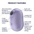 Satisfyer Pro To Go 2 - акумулаторен, вълнов стимулатор за клитор (лилав)