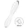Satisfyer Dazzling Crystal 1 - двустранно стъклено дилдо - прозрачно