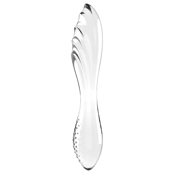 Satisfyer Dazzling Crystal 1 - двустранно стъклено дилдо - прозрачно