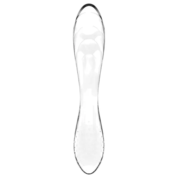 Satisfyer Dazzling Crystal 1 - двустранно стъклено дилдо - прозрачно
