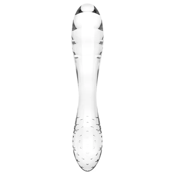 Satisfyer Dazzling Crystal 1 - двустранно стъклено дилдо - прозрачно