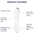 Satisfyer Dazzling Crystal 1 - двустранно стъклено дилдо - прозрачно