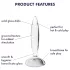 Satisfyer Sparkling Crystal - стъклено дилдо с релеф - прозрачно