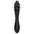 Satisfyer Dazzling Crystal 1 - двоен стъклен вибратор (черен)