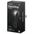 Satisfyer Dazzling Crystal 1 - двоен стъклен вибратор (черен)