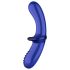 Satisfyer Double Crystal - двоен стъклен дилдо (син)