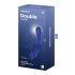 Satisfyer Double Crystal - двоен стъклен дилдо (син)