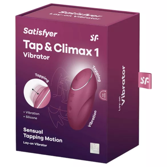 Satisfyer Tap & Climax 1 - вибратор и клитор стимулатор 2в1 - червен