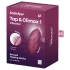 Satisfyer Tap & Climax 1 - вибратор и клитор стимулатор 2в1 - червен
