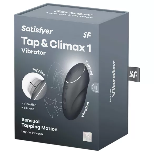Satisfyer Tap & Climax 1 - вибратор за клитора 2 в 1 - черен