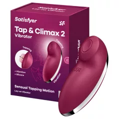   Satisfyer Tap & Climax 2 - 2-в-1 клиторстимулатор и вибратор (червен)