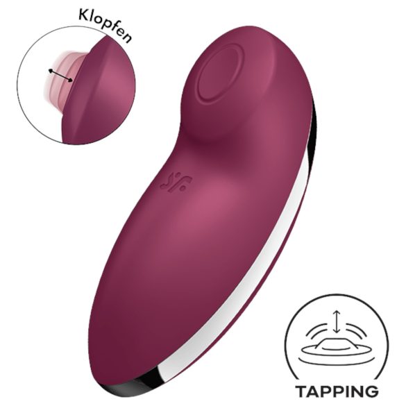 Satisfyer Tap & Climax 2 - 2в1 вълнуващ вибратор (червен)