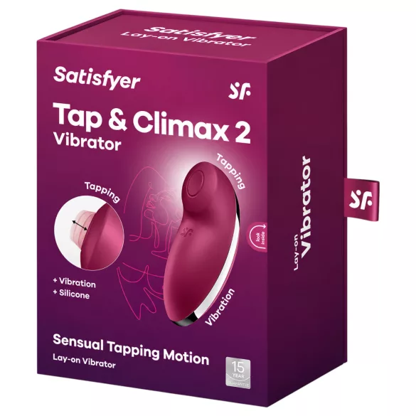 Satisfyer Tap & Climax 2 - 2-в-1 клиторстимулатор и вибратор (червен)