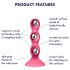 Satisfyer Triple Ball-R - анален вибратор с топчета - розов