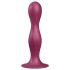 Satisfyer Double Ball-R - дилдо с вендуза и тежести - червен