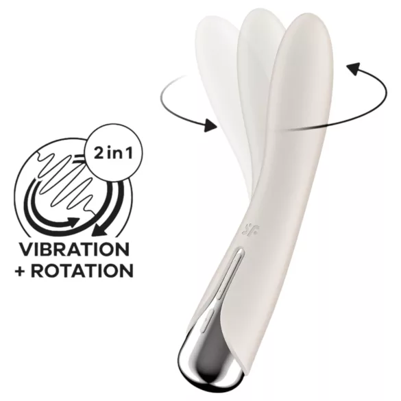 Satisfyer Spinning Vibe 1 - въртящ се G-точка вибратор - бежов