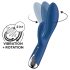 Satisfyer Spinning Rabbit 1 - въртящ се вибратор със заешки накрайник (син)