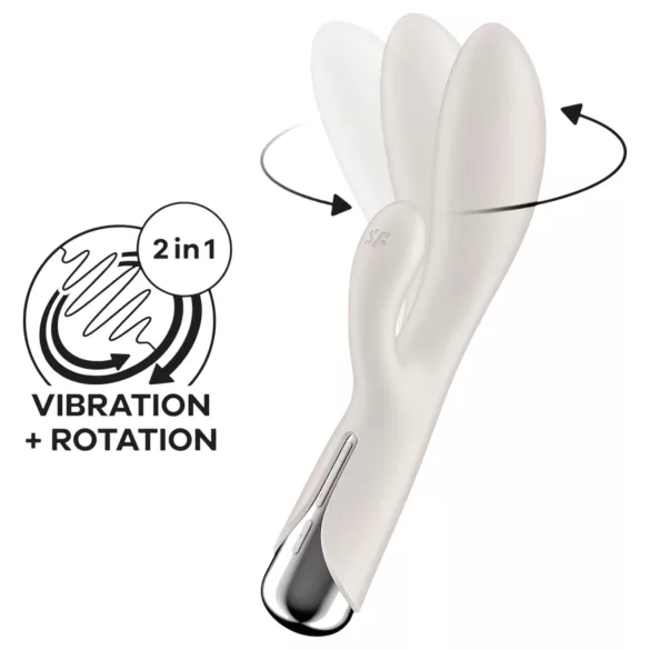 Satisfyer Spinning Rabbit 1 - въртящ се клитор стимулатор вибратор - бежов