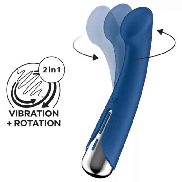 Satisfyer Spinning G-Spot 1 - вибратор за G-точка с въртяща глава - син