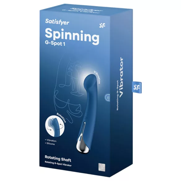 Satisfyer Spinning G-Spot 1 - вибратор за G-точка с въртяща глава - син