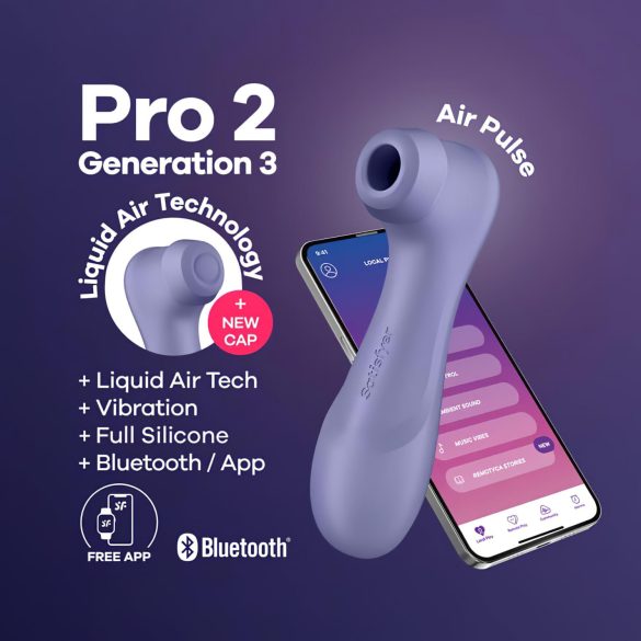 Satisfyer Pro 2 Gen3 - интелигентен клиторен стимулатор с въздушни вълни (лилав)