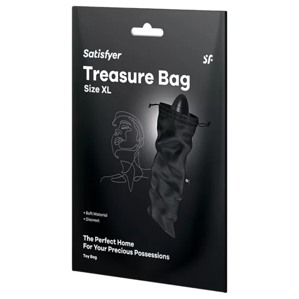 Satisfyer Treasure Bag XL - дискретна чанта за съхранение - голяма - черна