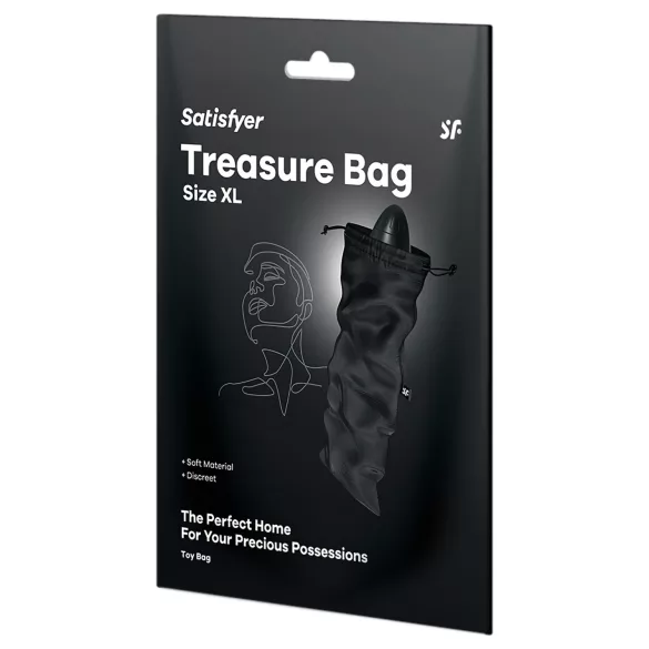 Satisfyer Treasure Bag XL - дискретна чантичка за съхранение - голяма (черна)
