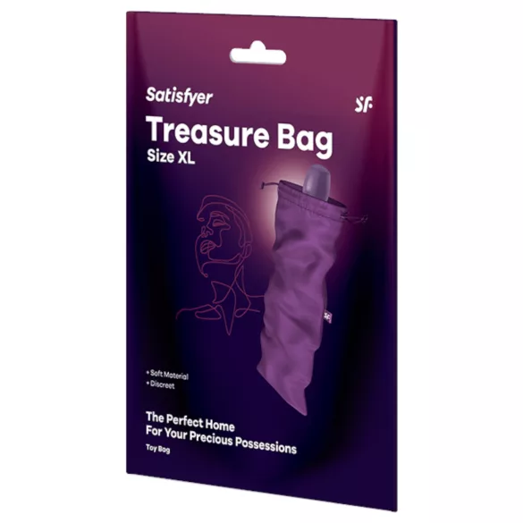 Satisfyer Treasure Bag XL - дискретна чанта за съхранение на секс играчки (лилава)