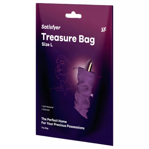 Satisfyer Treasure Bag L - дискретна чантичка за съхранение - средна (лилава)