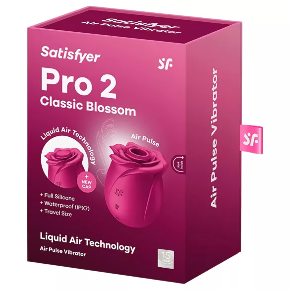 Satisfyer Pro 2 Classic Blossom - вибратор за клитор с въздушни вълни (червен)
